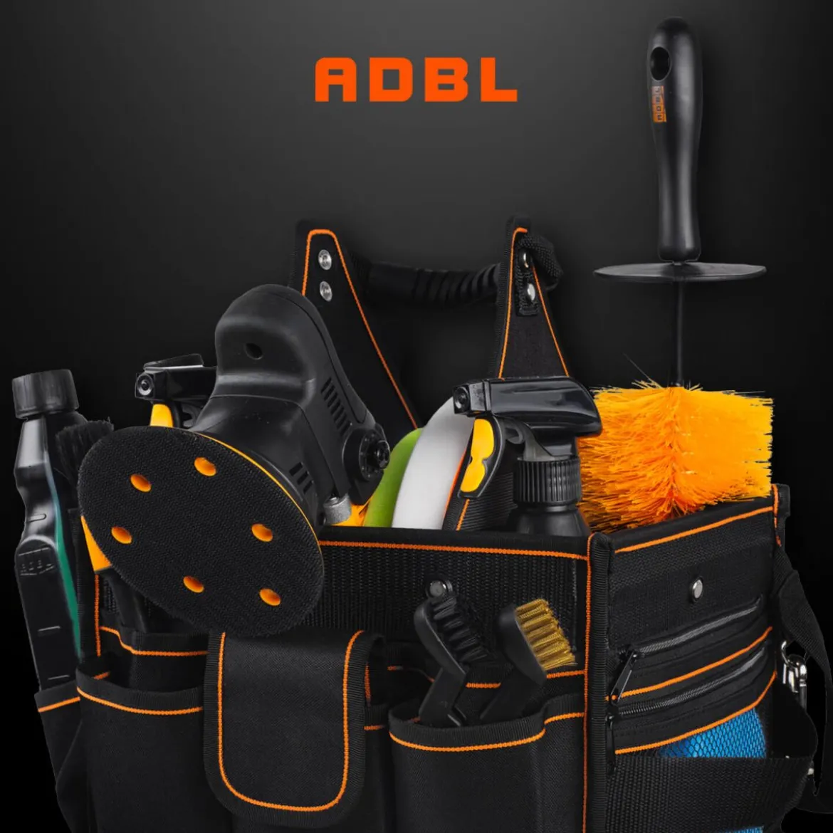 ADBL Autopflege Set für Innen und Außen mit Tasche (14-teilig)