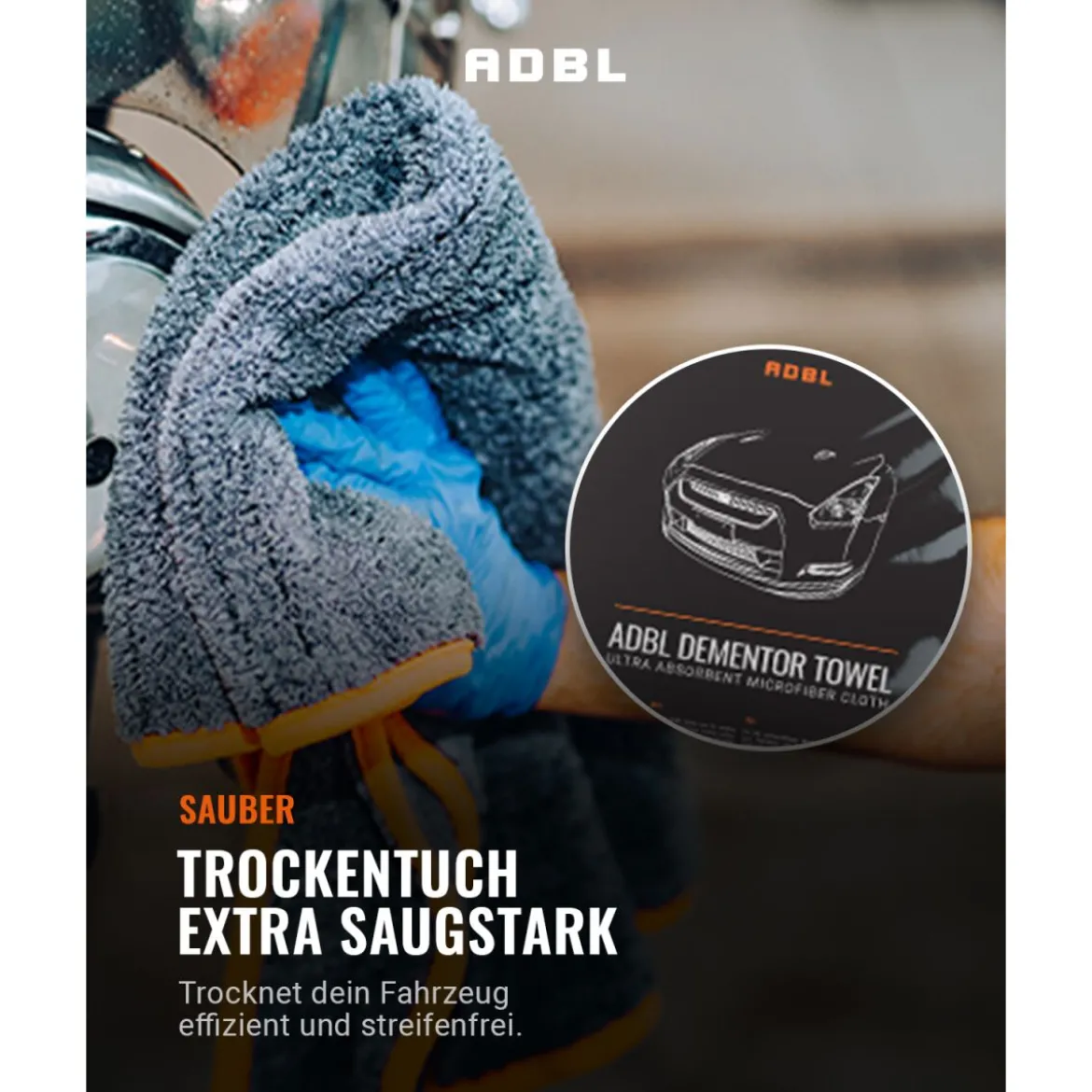 ADBL Dementor Towel Premium Trockentuch 900GSM 60×90
