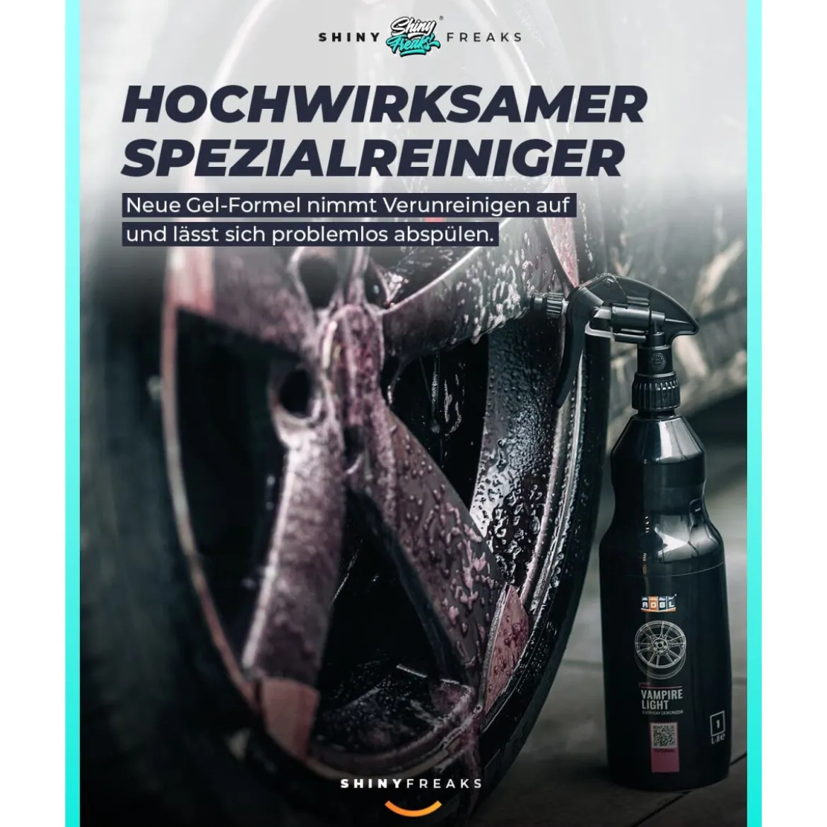 ADBL Felgenreiniger Set Vampire Elixir 1L + Zubehör (8-teilig)