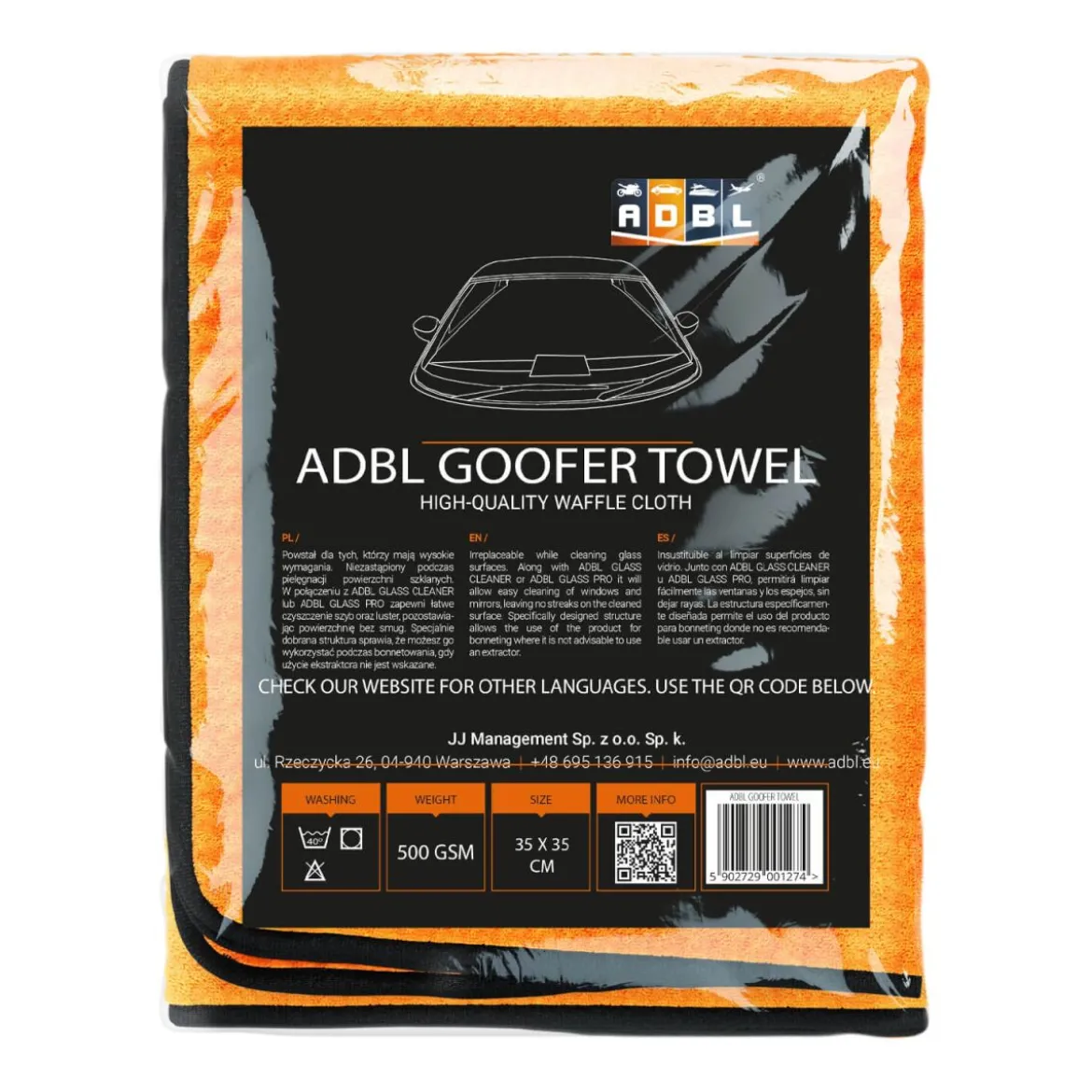 ADBL Goofer Towel Glasreinigungstuch 500GSM 35×35