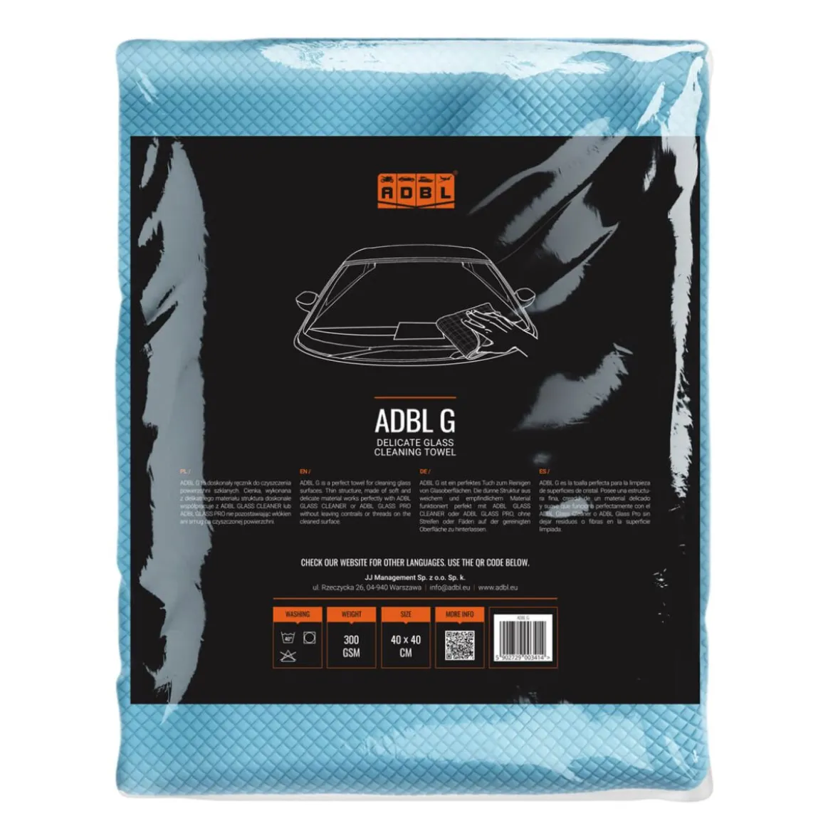 ADBL G Spezial-Glasreinigungstuch 300GSM 40×40