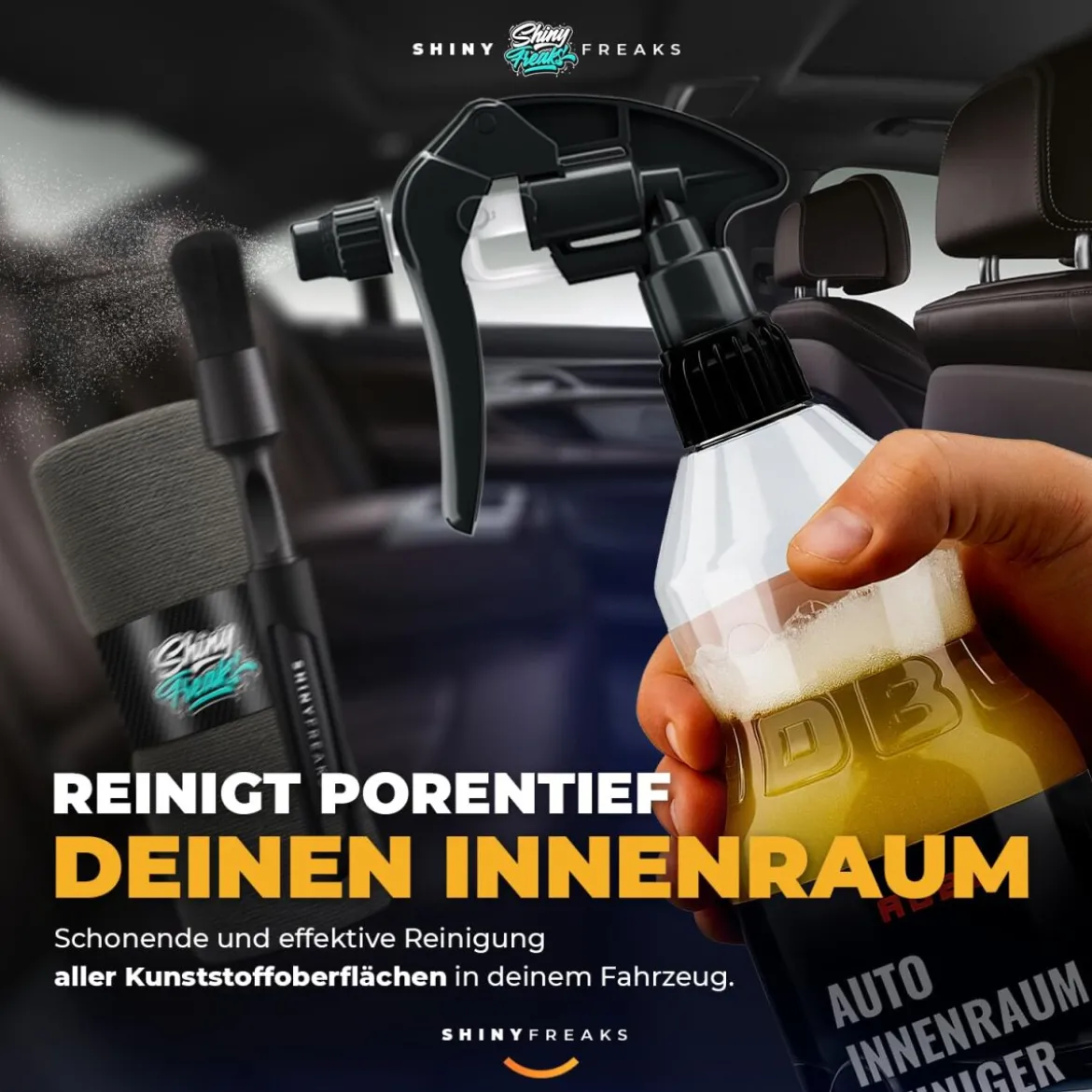 ADBL Innenraum Set Interior Cleaner 1L + Zubehör (4-teilig)