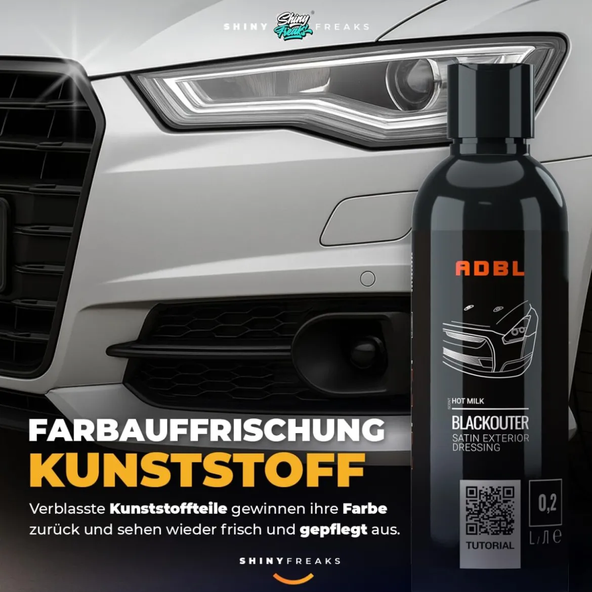 ADBL Kunststoffpflege Set Blackouter 200ml + Zubehör (7-teilig)