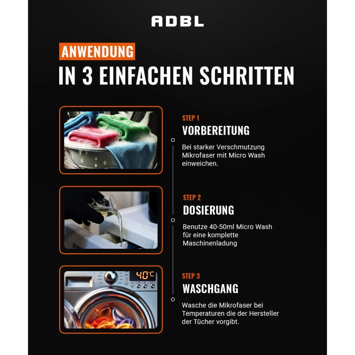 ADBL Micro Wash Storm Waschmittel 500ml