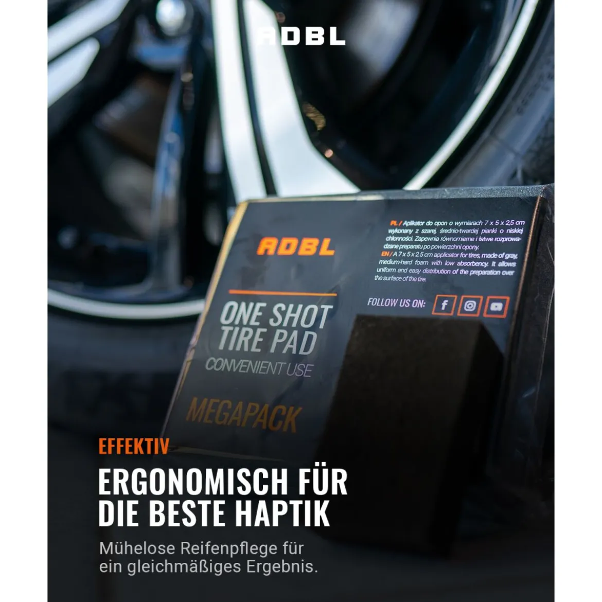 ADBL One Shot Tire Pad Applikator MEGAPACK