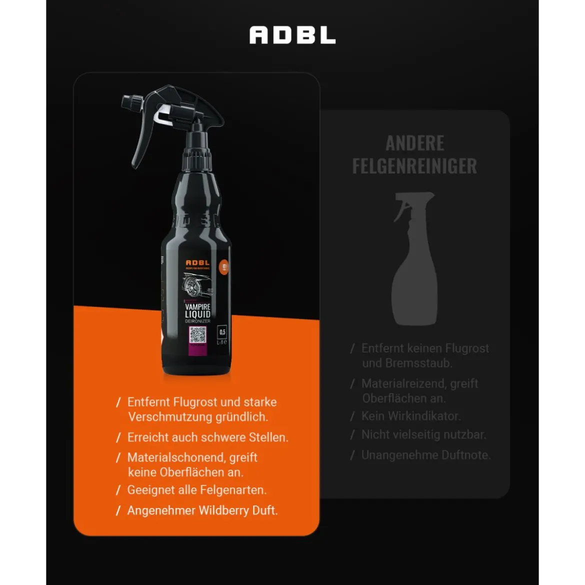 ADBL Vampire Liquid Flugrostentferner mit Canyon Trigger 1L