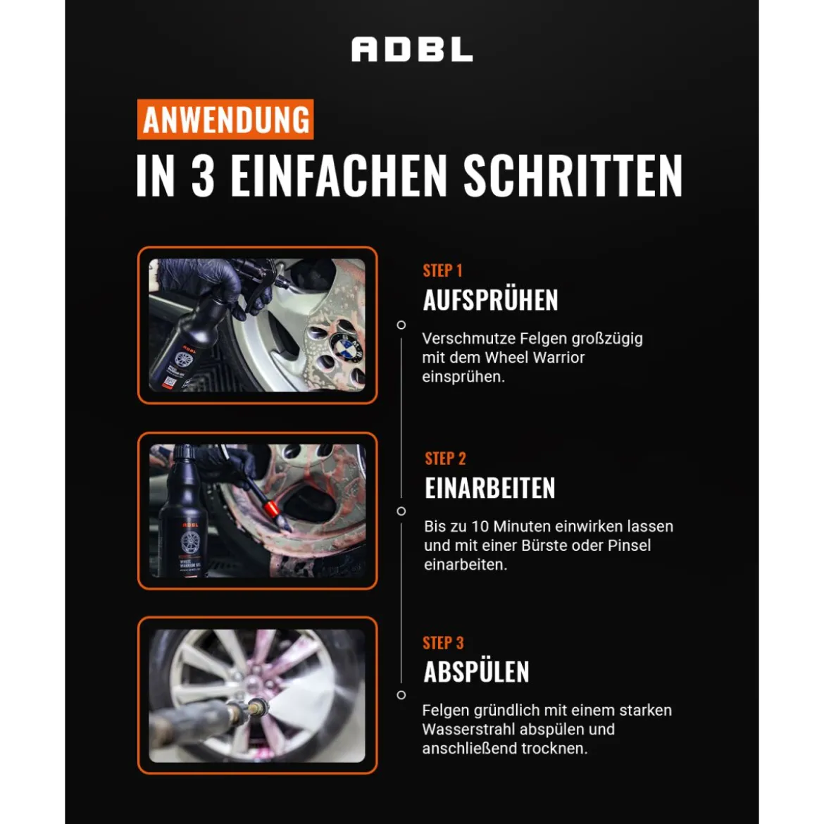 ADBL Wheel Warrior Gel Felgenreiniger mit Canyon Trigger 500ml