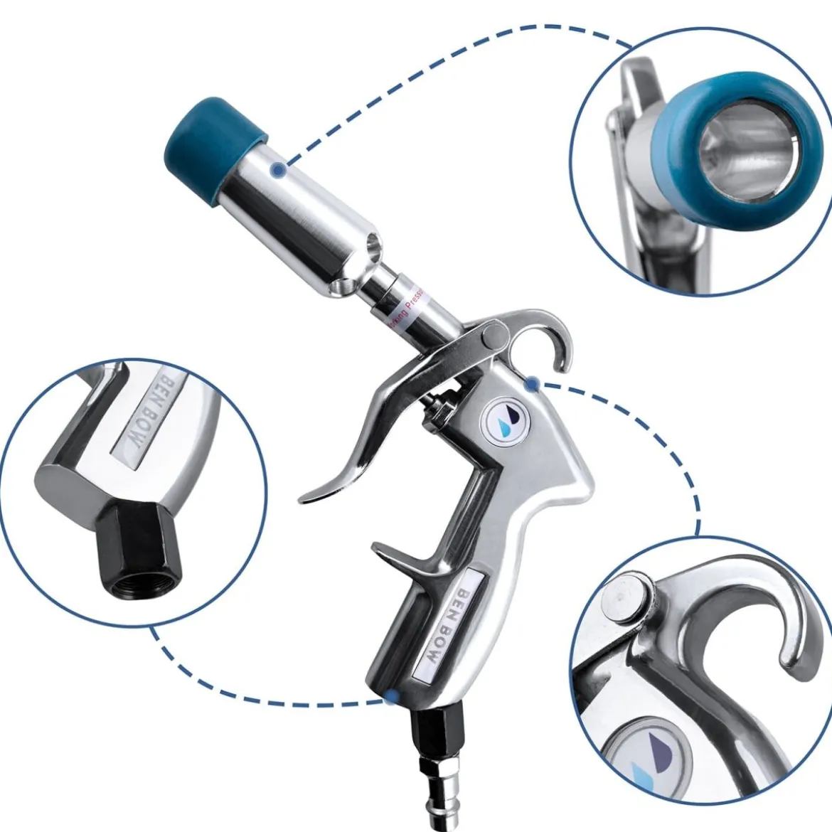 BenBow Classic 001 Druckluft Ausblaspistole mit Schutzkappe