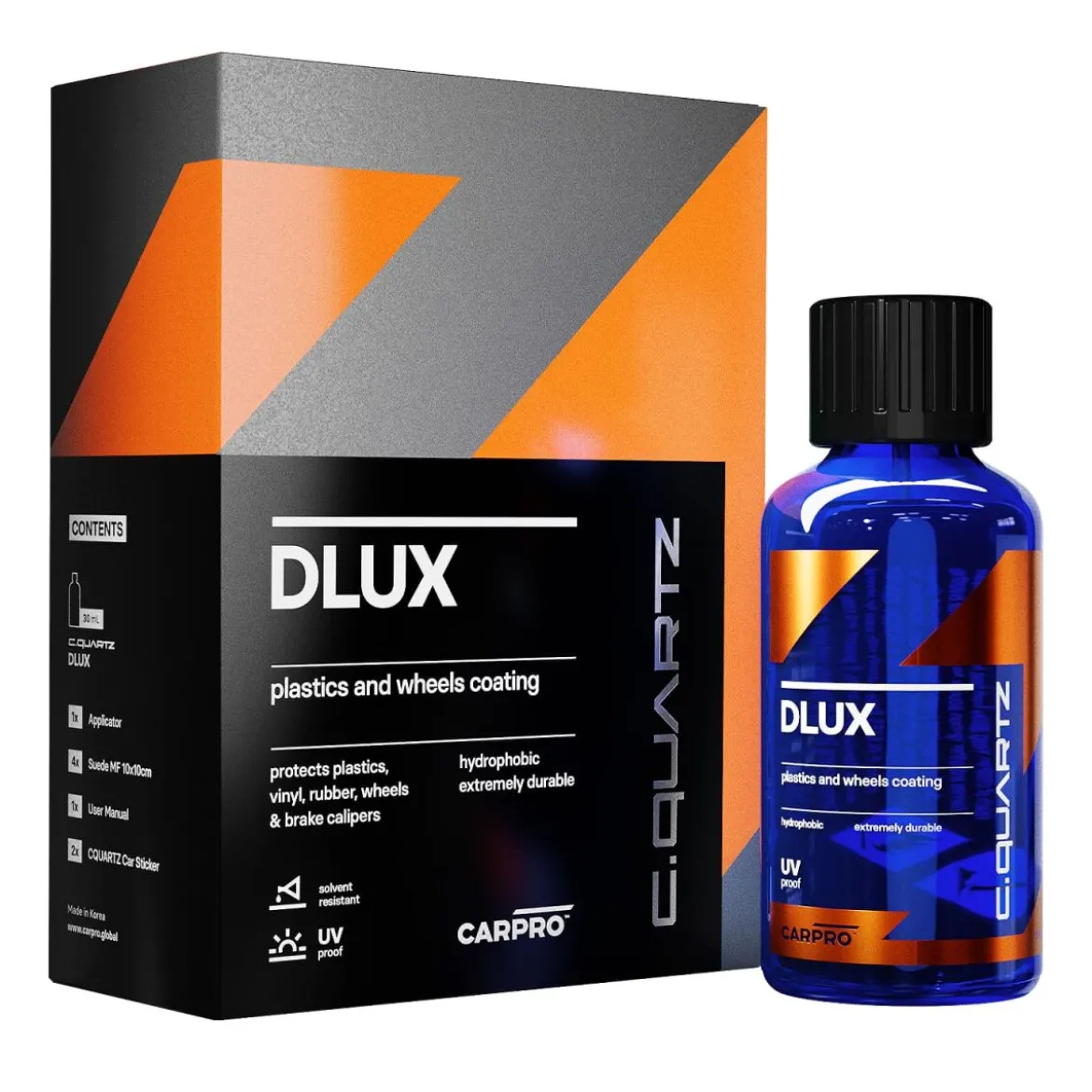 CarPro CQUARTZ DLUX Felgenversiegelung Kit 30ml