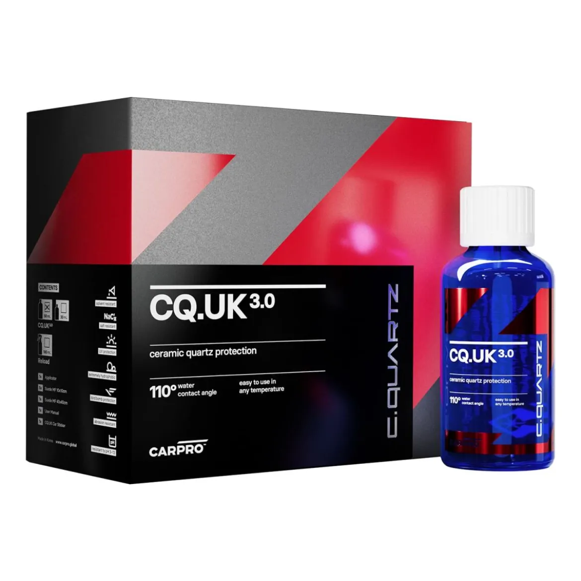 CarPro CQUARTZ UK 3.0 Keramikversiegelung Kit 50ml