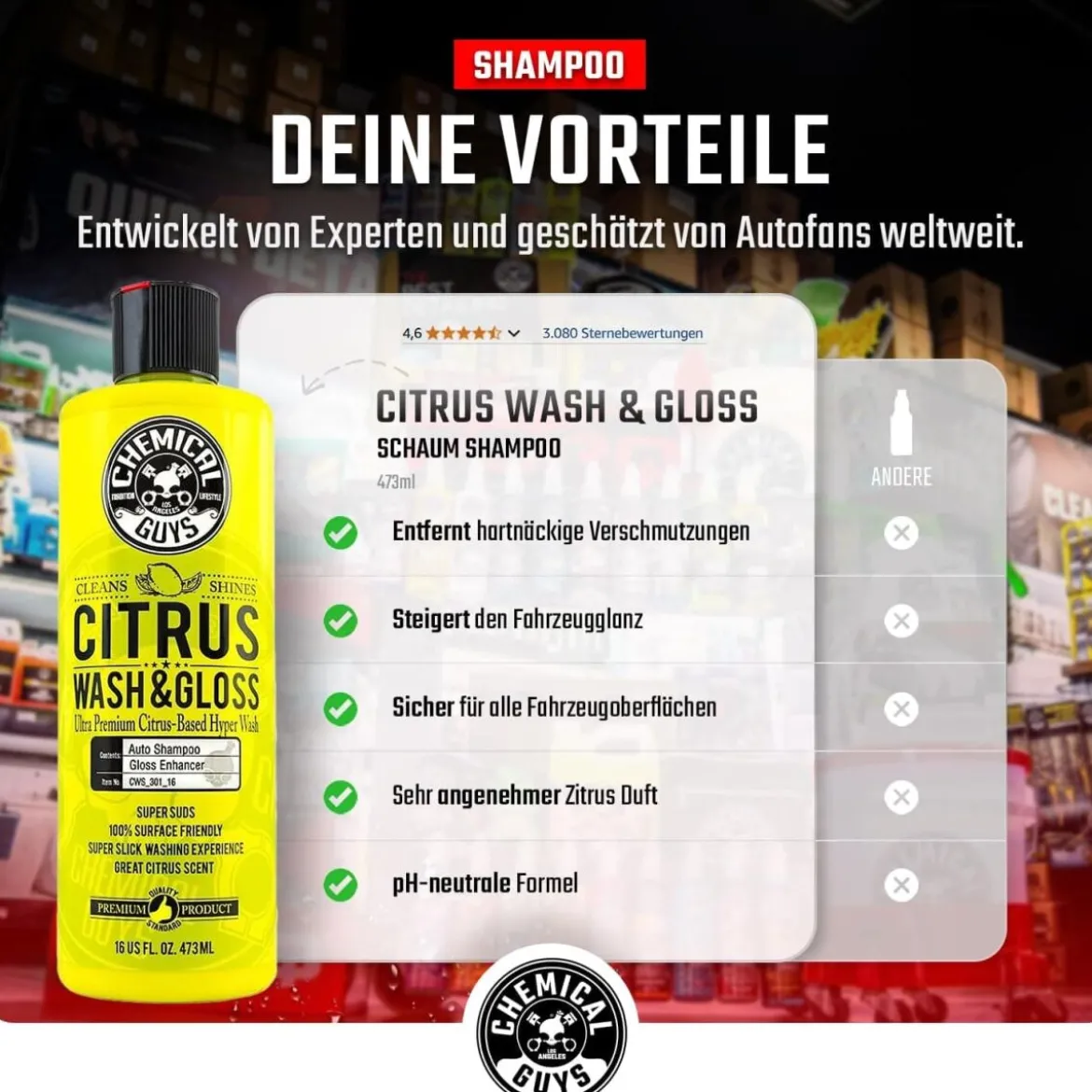 Chemical Guys Wascheimer Set 16L Citrus Wash & Gloss + Zubehör (4-teilig)
