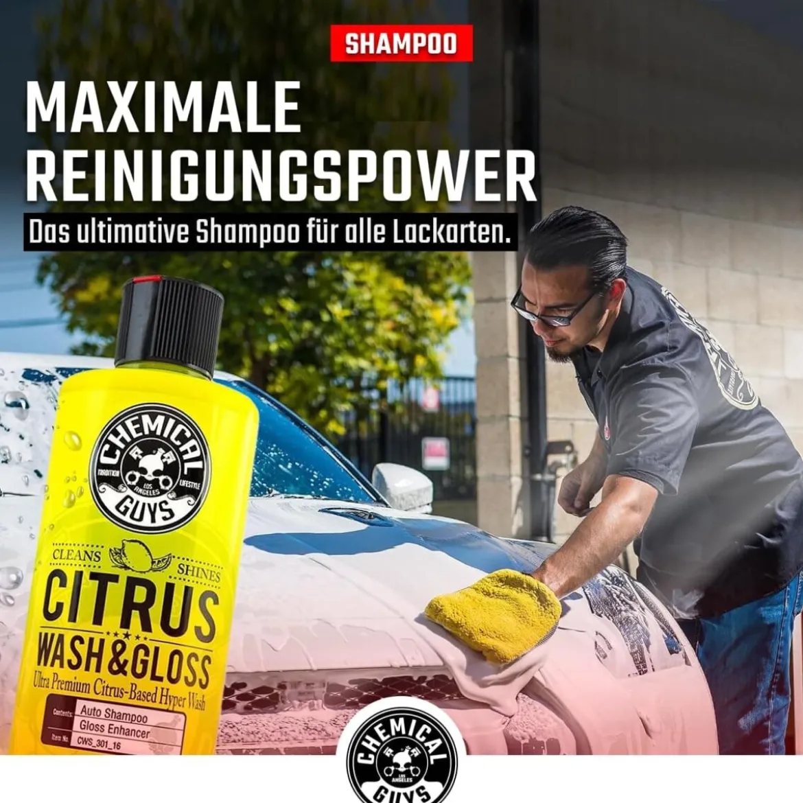Chemical Guys Wascheimer Set 16L Citrus Wash & Gloss + Zubehör (4-teilig)