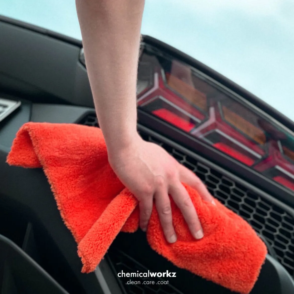chemicalworkz Edgeless Soft Touch Premium Poliertücher "KNALLBUNT" 500GSM 40×40 5Stk.