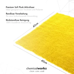 chemicalworkz Edgeless Soft Touch Towel 500GSM Gelb Poliertuch 40×40cm