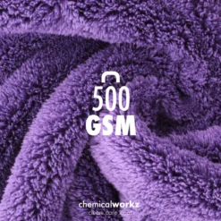 chemicalworkz Edgeless Soft Touch Towel 500GSM Violett Poliertuch 40×40cm