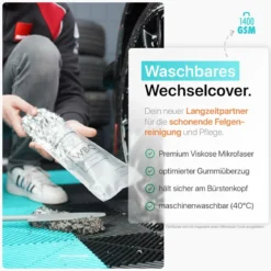 chemicalworkz Flat Wheel Brush Cover Mikrofaser Wechselbezug