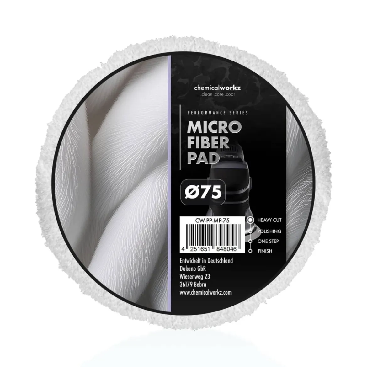 chemicalworkz Microfiber Performance Pad 75mm