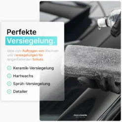 chemicalworkz Microfiber Waxing/Sealant Applicator Grau 2Stk.