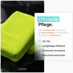 chemicalworkz Microfiber Waxing/Sealant Applicator Grün 2Stk.