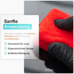 chemicalworkz Microfiber Waxing/Sealant Applicator Rot 2Stk.