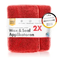 chemicalworkz Microfiber Waxing/Sealant Applicator Rot 2Stk.