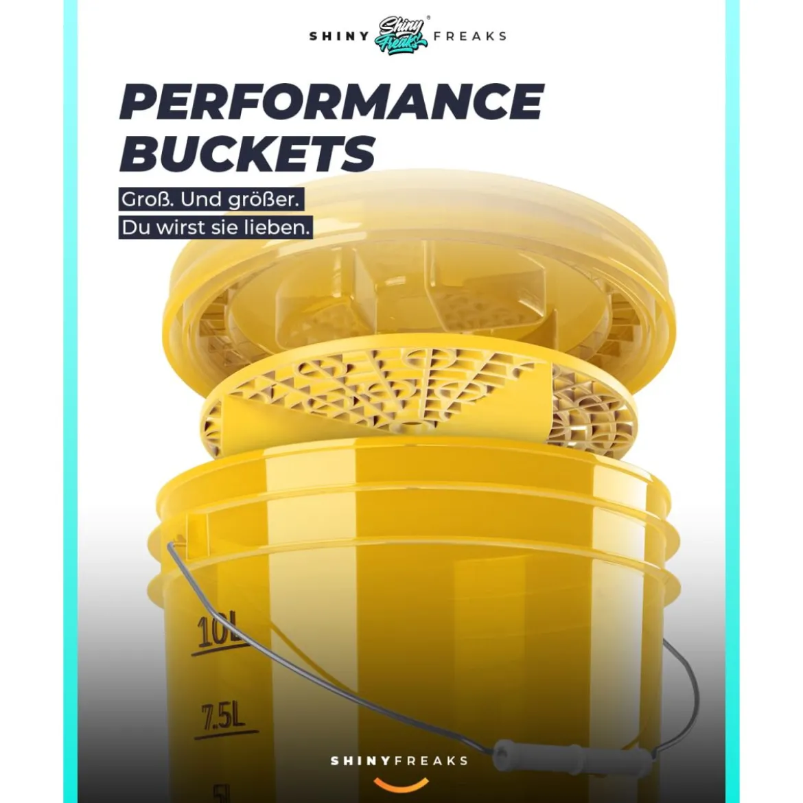 chemicalworkz Performance Buckets Wascheimer 3,5GAL Gold Transparent