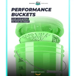 chemicalworkz Performance Buckets Wascheimer 3,5GAL Grün Transparent