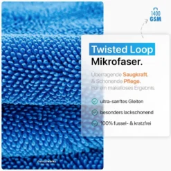 chemicalworkz Shark Twisted Loop Towel 1400GSM Blau Trockentuch 80x50cm