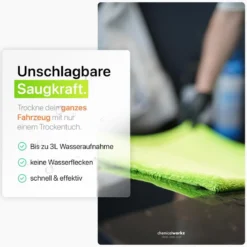 chemicalworkz Shark Twisted Loop Towel 1400GSM Grün Trockentuch 40x40cm
