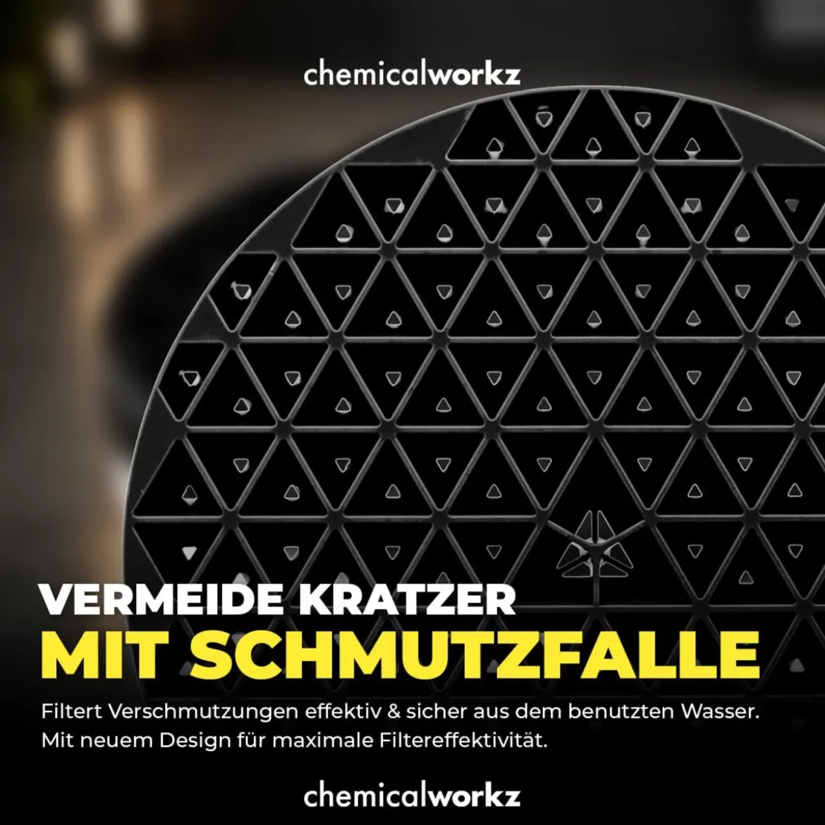 chemicalworkz Wascheimer Set 20 Liter Weiß + Zubehör Gold/Schwarz (3-teilig)