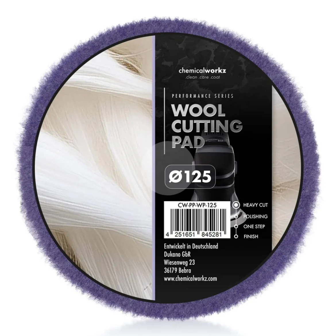 chemicalworkz Wool Cutting Perfomance Pad 125mm