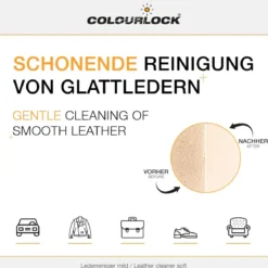 Colourlock Lederpflege Set Lederreiniger mild + Zubehör (3-teilig)