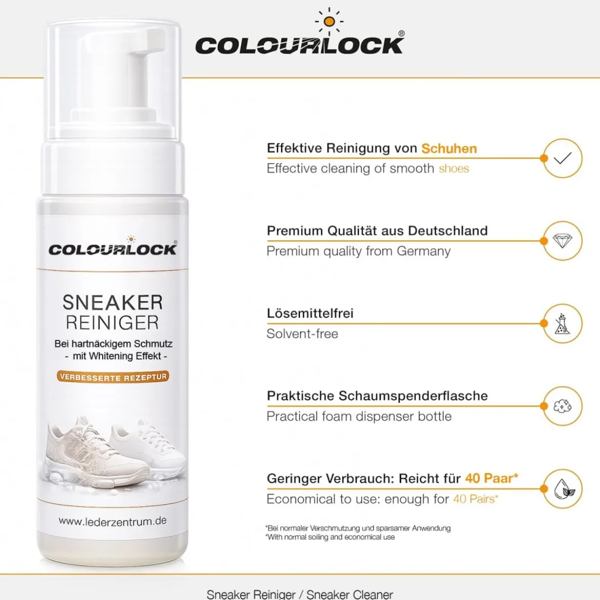 Colourlock Reiniger Set Sneaker Cleaner + Zubehör (3-teilig)