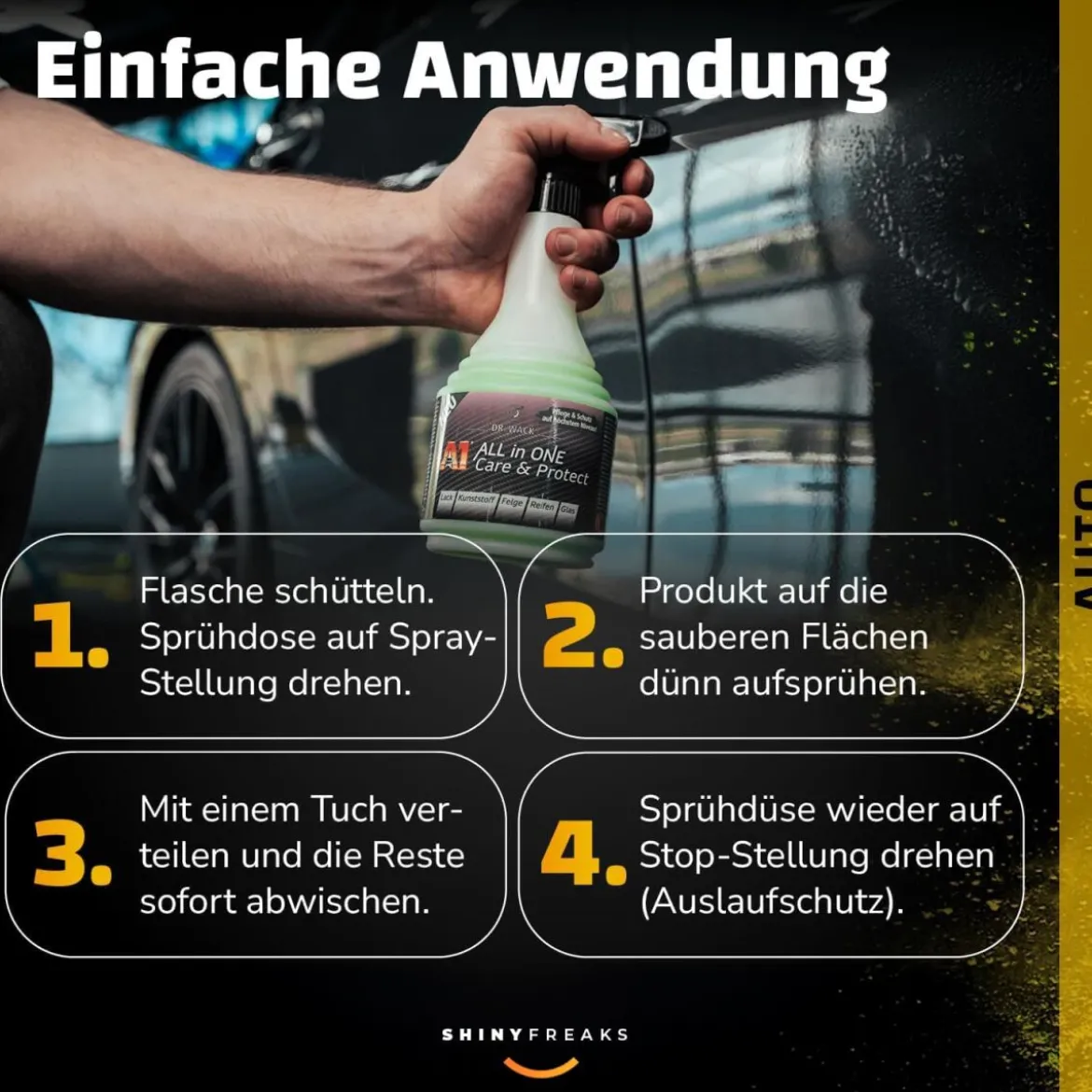 Dr. Wack A1 Versiegelungsset ALL in ONE Care & Protect 2L + Zubehör (3-teilig)