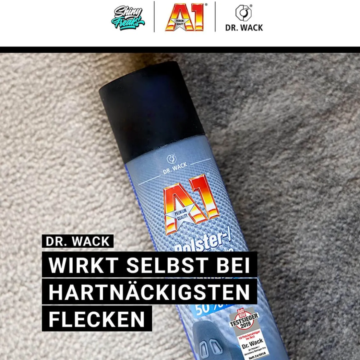 Dr. Wack Polsterpflege Set A1 Polster Alcantara Reiniger Pro 400ml + Zubehör (4-teilig)