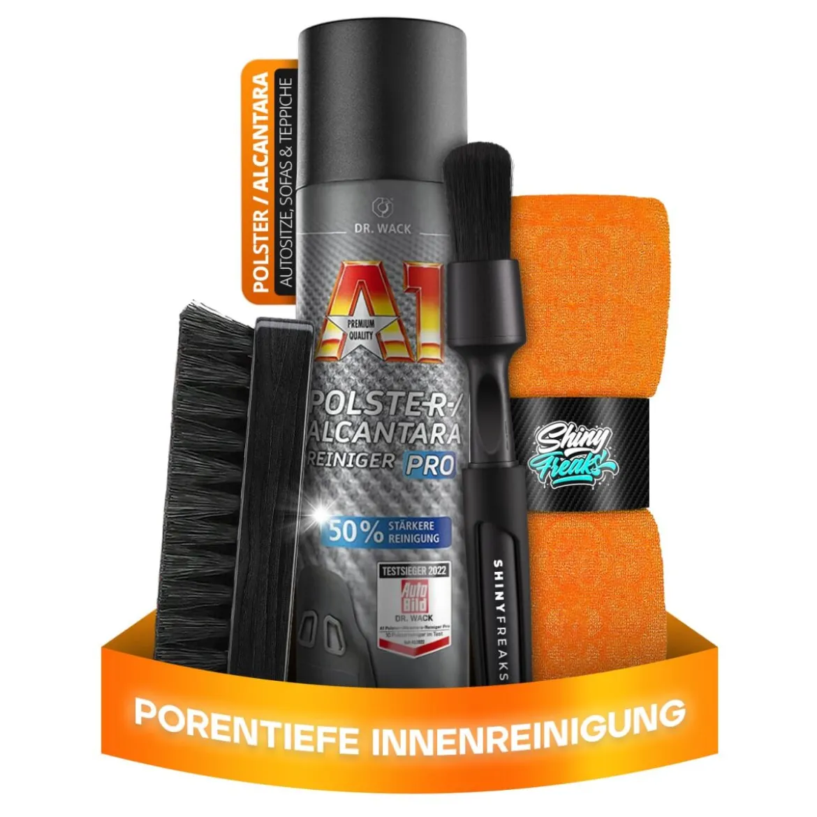 Dr. Wack Polsterpflege Set A1 Polster Alcantara Reiniger Pro 400ml + Zubehör (4-teilig)