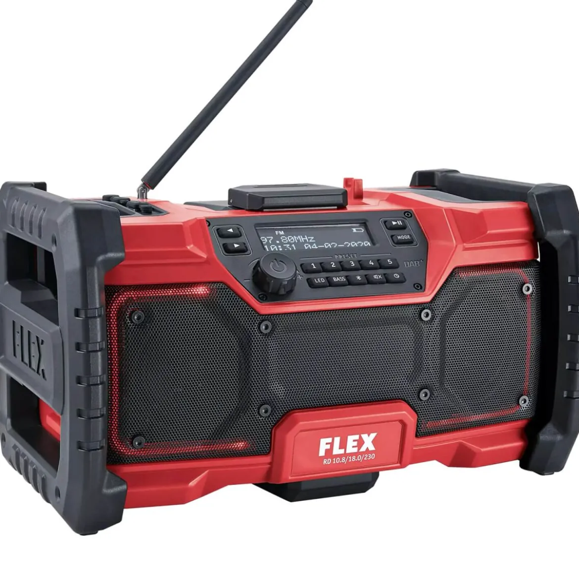 FLEX Digitales Akku-Baustellenradio RD 12/18/230