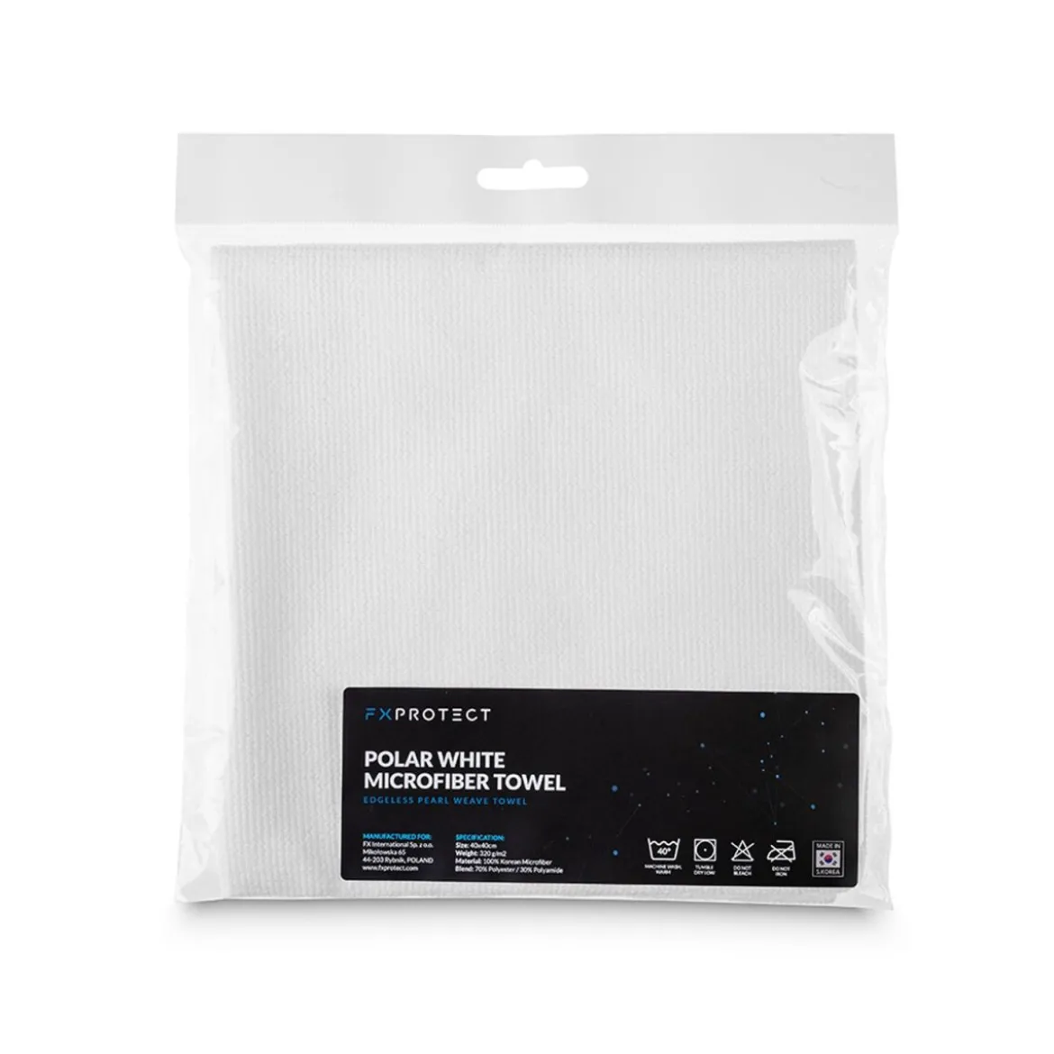 FX Protect Polar White Randloses Lederreinigungstuch 320GSM 40×40