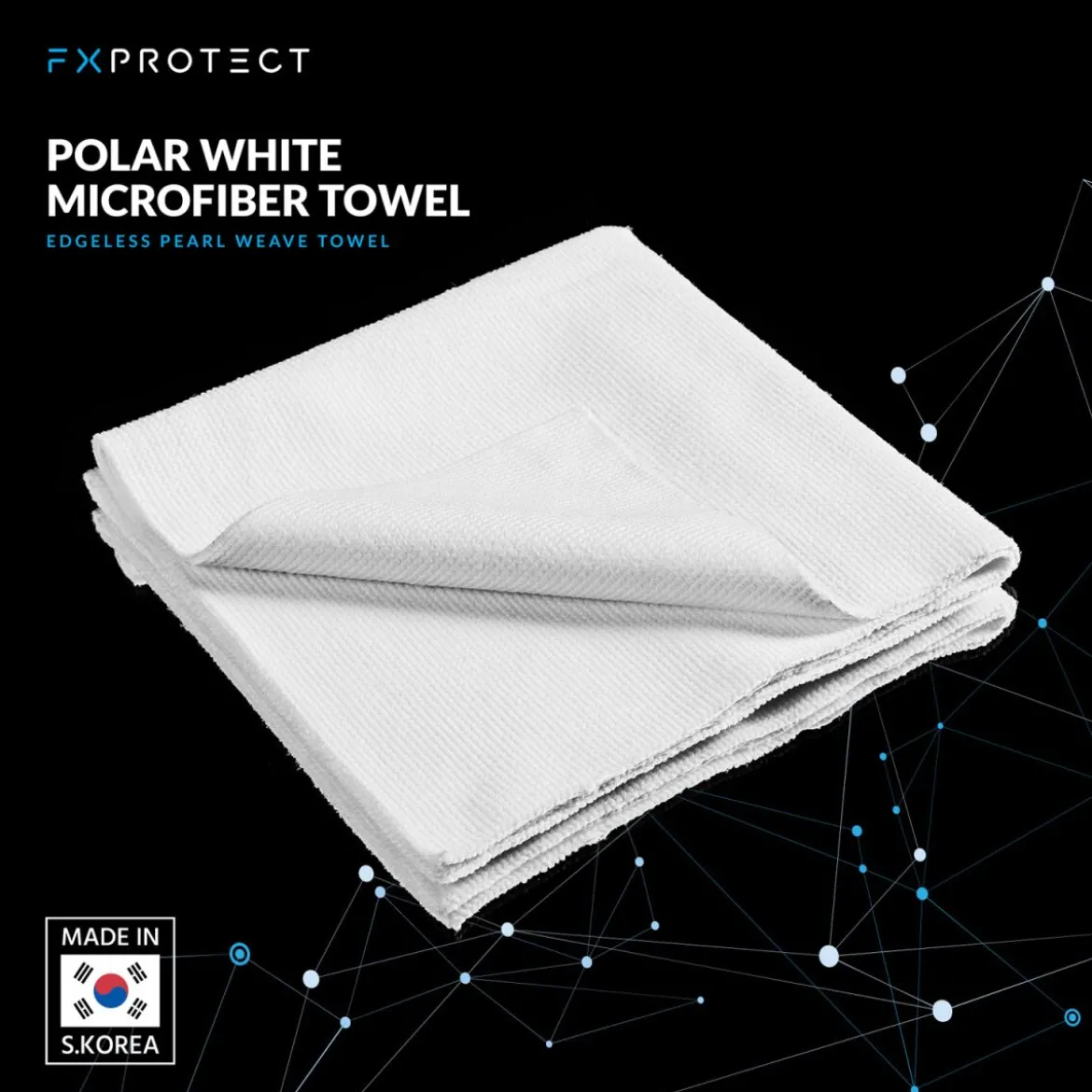 FX Protect Polar White Randloses Lederreinigungstuch 320GSM 40×40