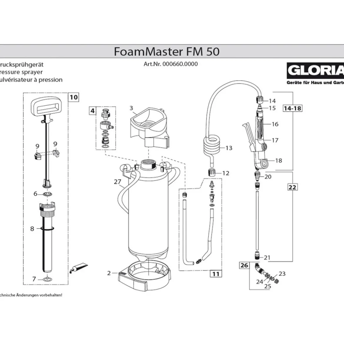 Gloria FoamMaster FM50 Schaumsprüher