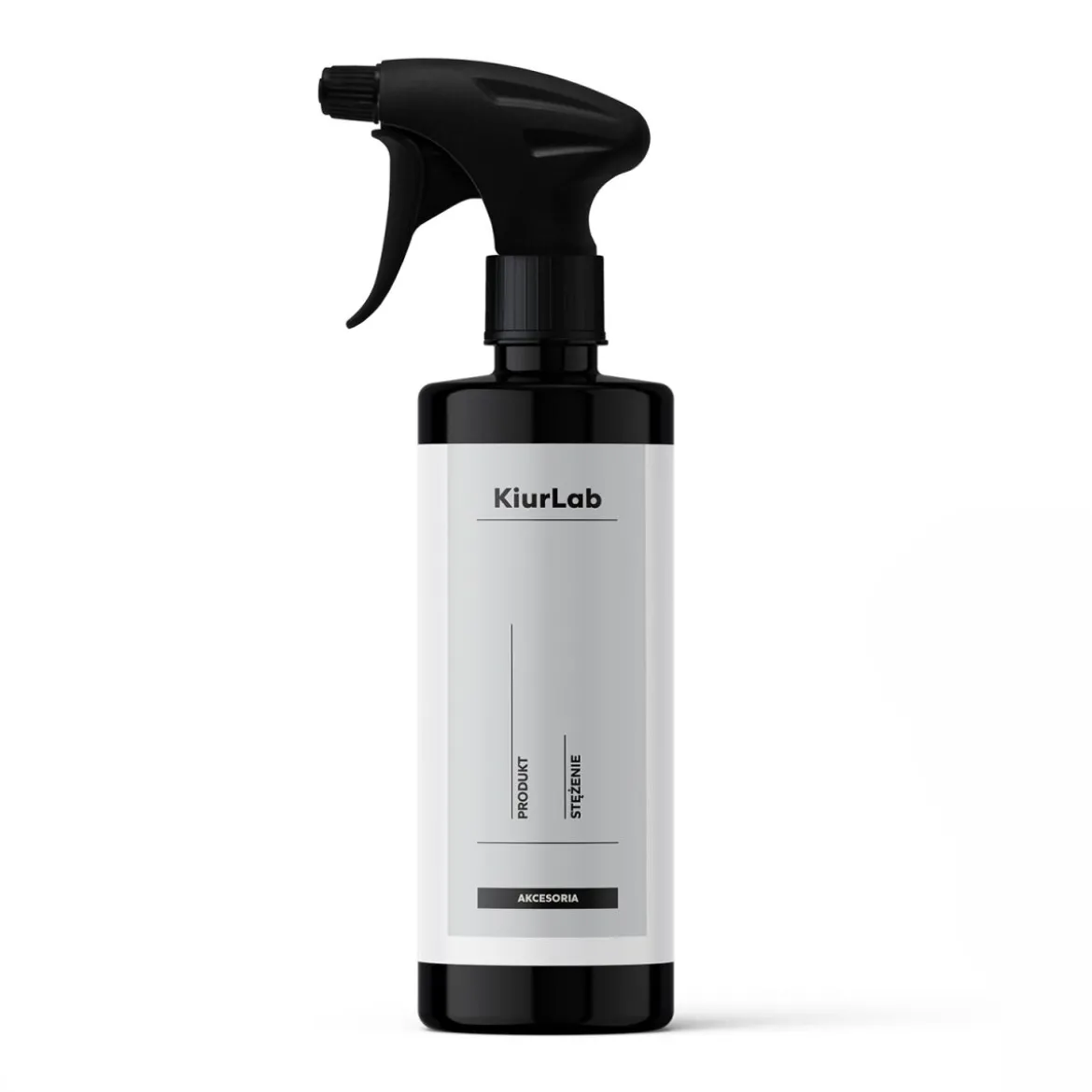 KiurLab Leerflasche mit Sprühkopf schwarz 1L