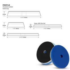 Lake Country HDO Finishing Pad schwarz 75mm