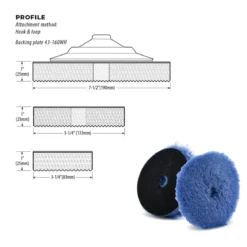 Lake Country Hybrid Woll-Pad blau 75mm