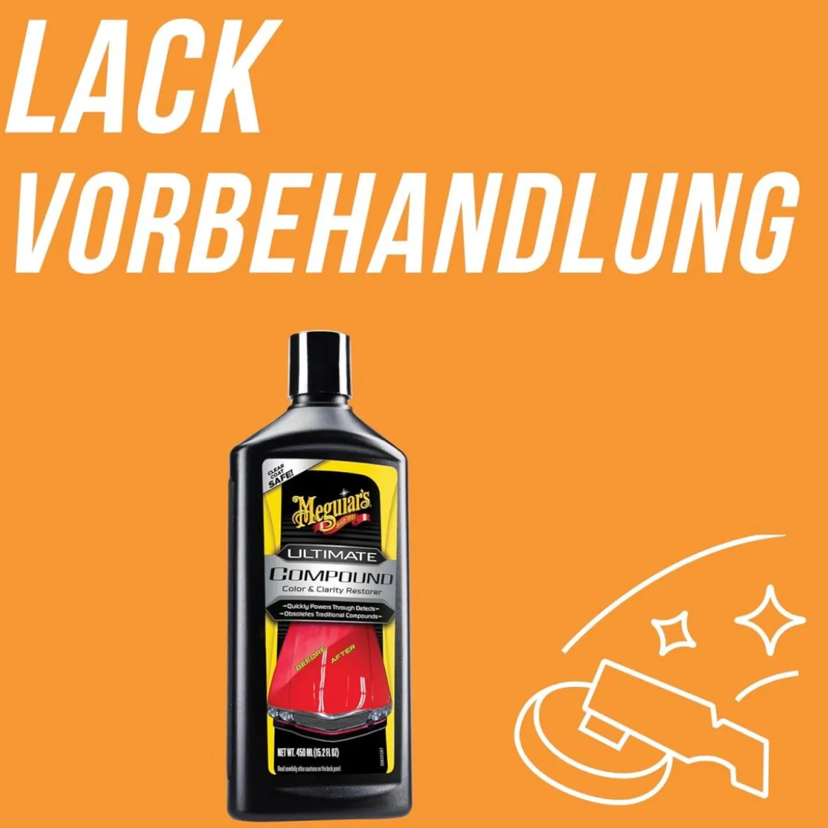 Meguiar’s Politur Set Ultimate Compound + Zubehör (5-teilig)