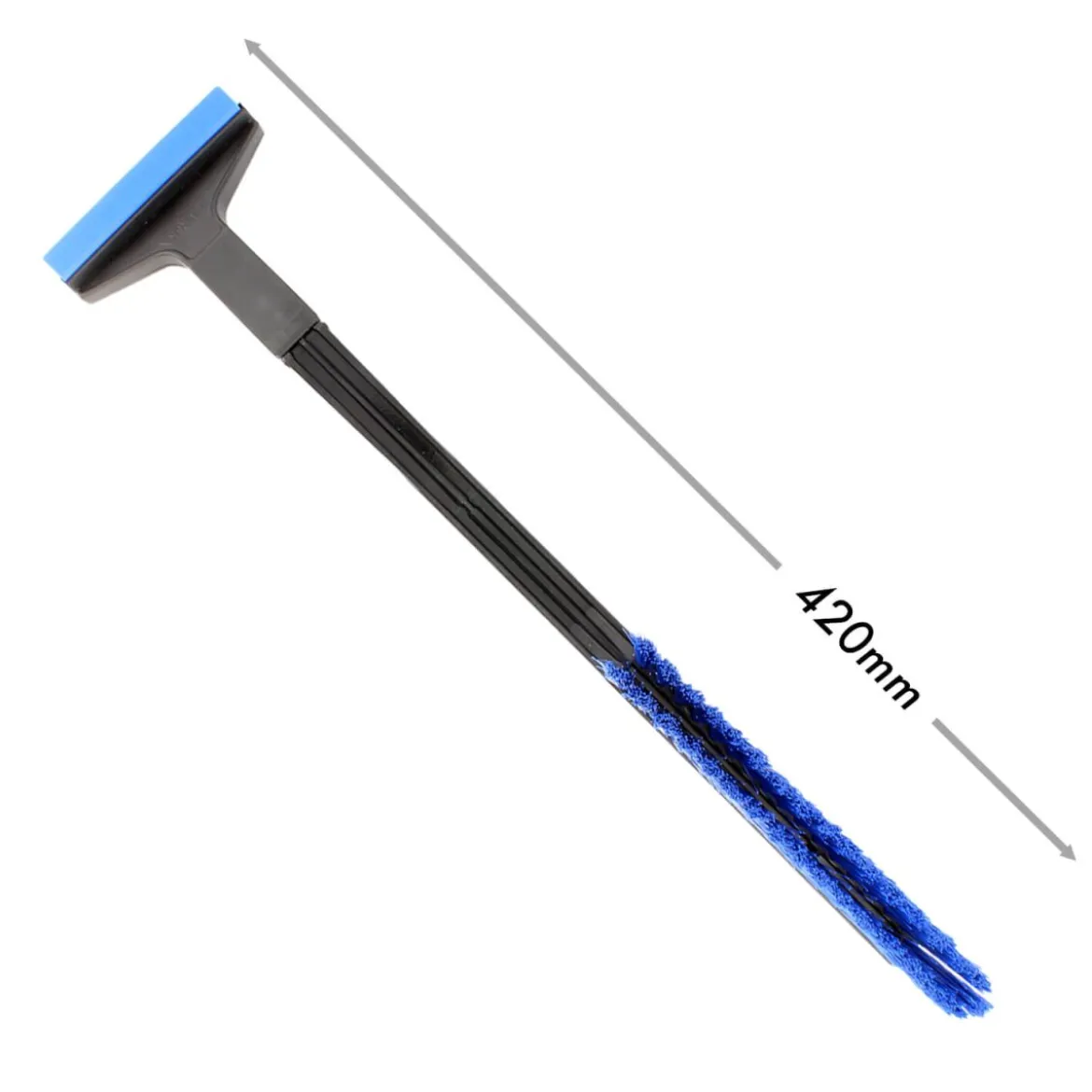 MURSKA Original Eiskratzer + Schneebesen mit Messingklinge 420mm schwarz/blau