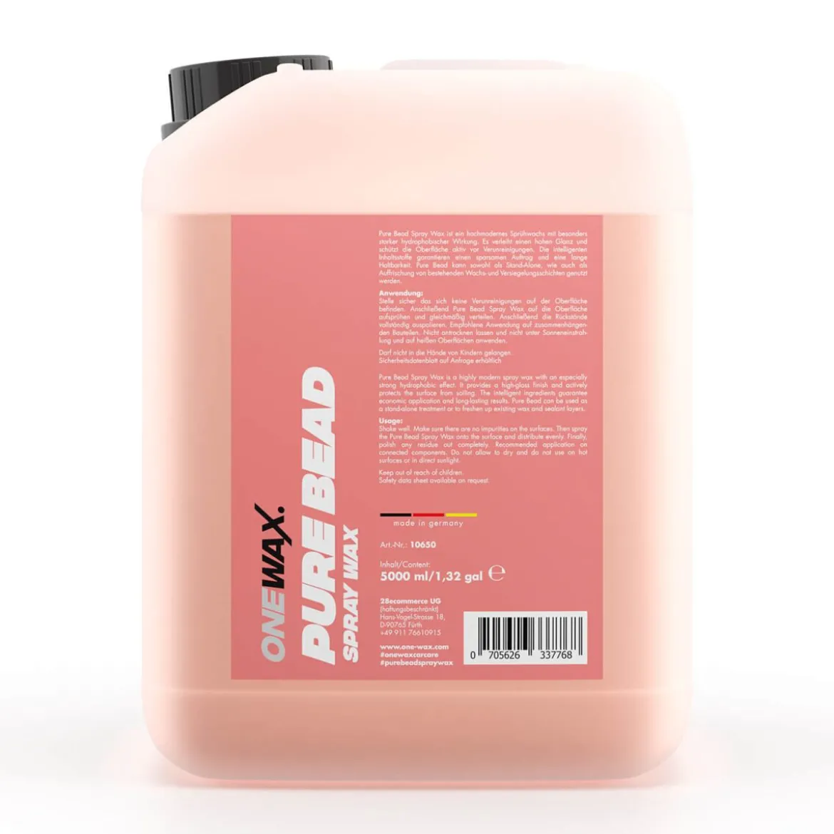ONEWAX Pure Bead Sprühwachs 5L