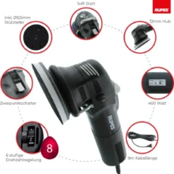 Rupes BigFoot LHR 12E Duetto Exzenterpoliermaschine Basis Kit, 8-teilig