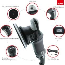 Rupes BigFoot LHR 21MarkIII Exzenterpoliermaschine Basis Kit, 8-teilig