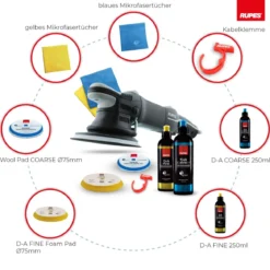Rupes BigFoot LHR 21MarkIII Exzenterpoliermaschine Basis Kit, 8-teilig