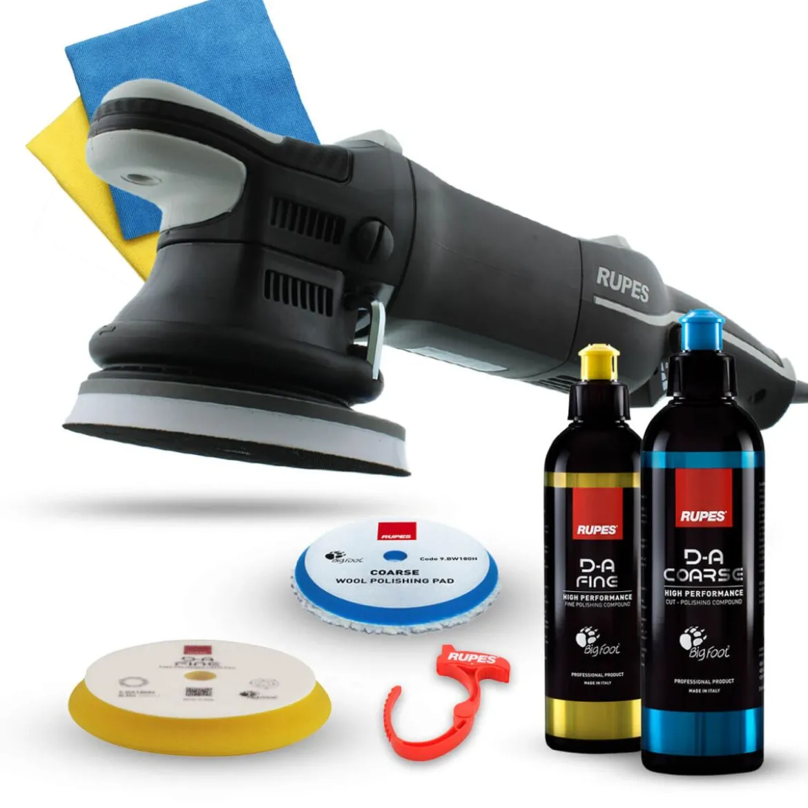 Rupes BigFoot LHR 15MarkIII Exzenterpoliermaschine Basis Kit, 8-teilig